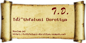 Tóthfalusi Dorottya névjegykártya